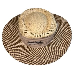 AHEAD Fine Hats Woven Straw Golf Hat Size M/L SPF 50 “Shingle Creek Golf Club”